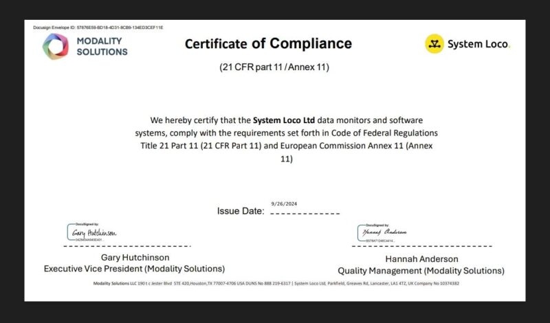 System Loco Cold Chain Certification